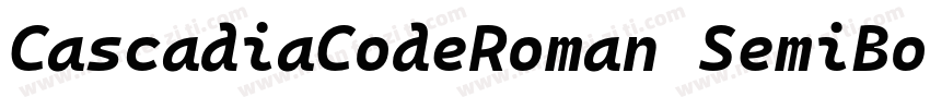 CascadiaCodeRoman SemiBold 半粗体字体转换